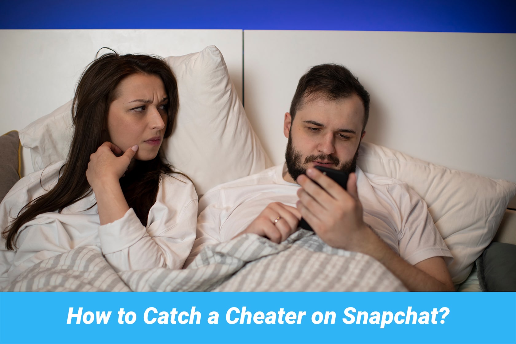 man ignores his girlfriend because he cheats on Snapchat